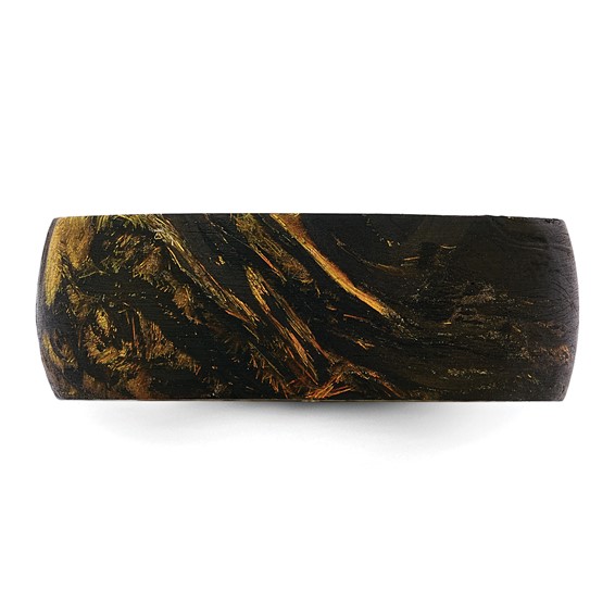 Carbon Fiber Brown Orange Iridescent 8mm Ring