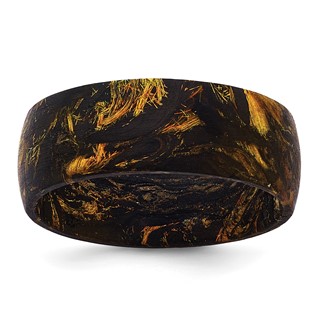 Carbon Fiber Brown Orange Iridescent 8mm Ring