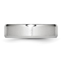 Chisel Cobalt Satin and Polished Beveled Edge 6mm Band view 3