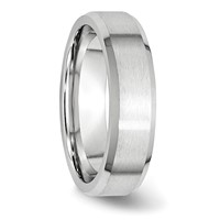 Chisel Cobalt Satin and Polished Beveled Edge 6mm Band view 4