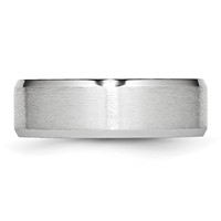 Chisel Cobalt Satin and Polished Beveled Edge 6mm Band view 3