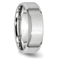 Chisel Cobalt Satin and Polished Beveled Edge 6mm Band view 4