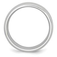 Chisel Cobalt Satin and Polished Beveled Edge 8mm Band view 2