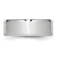 Chisel Cobalt Satin and Polished Beveled Edge 8mm Band view 3