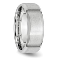 Chisel Cobalt Satin and Polished Beveled Edge 8mm Band view 4