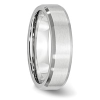 Chisel Cobalt Beveled Edge Satin 6mm Band view 4