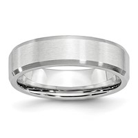 Chisel Cobalt Beveled Edge Satin 6mm Band view 1