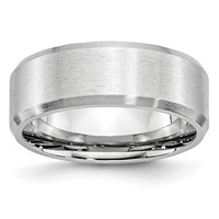 Chisel Cobalt Beveled Edge Satin 8mm Band view 1