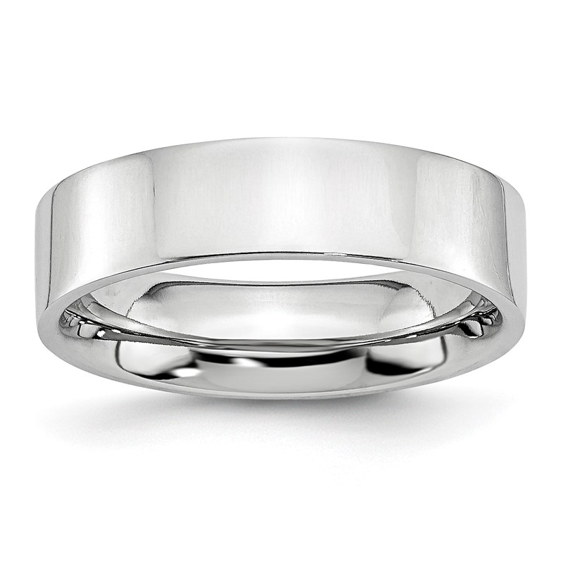 Chisel Cobalt Flat Polished 6mm Band