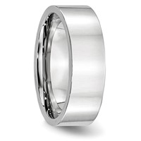 Chisel Cobalt Flat Polished 7mm Band view 4