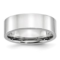 Chisel Cobalt Flat Polished 7mm Band view 1