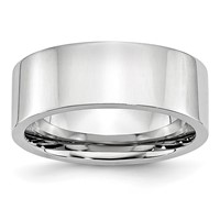 Cobalt Flat Polished 8mm Band view 1