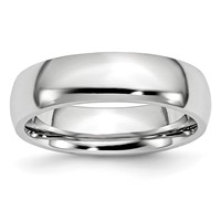 Chisel Cobalt Polished 6mm Half Round Band view 1