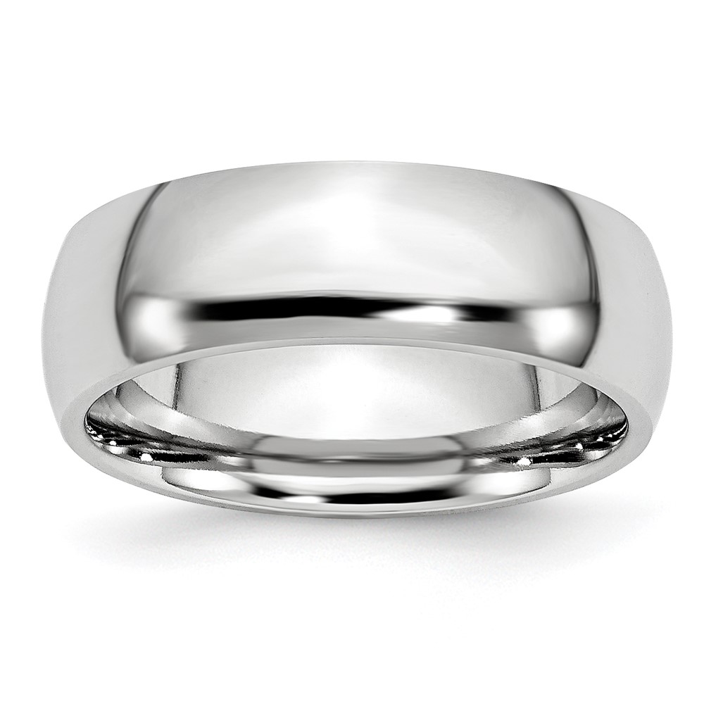 Chisel Cobalt Polished 7mm Half Round Band