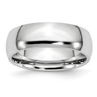 Chisel Cobalt Polished 7mm Half Round Band view 1