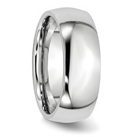 Chisel Cobalt Polished 8mm Half Round Band view 4