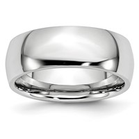 Chisel Cobalt Polished 8mm Half Round Band view 1