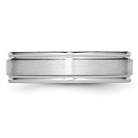 Chisel Cobalt Satin and Polished Ridged Edge 6mm Band view 3