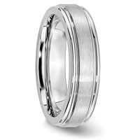 Chisel Cobalt Satin and Polished Ridged Edge 6mm Band view 4