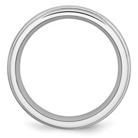 Chisel Cobalt Satin and Polished Ridged Edge 7mm Band view 2
