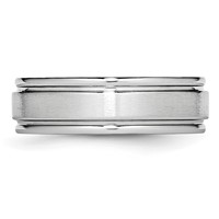 Chisel Cobalt Satin and Polished Ridged Edge 7mm Band view 3