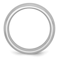 Chisel Cobalt Satin and Polished 7mm Ridged Edge Band view 2
