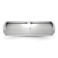 Chisel Cobalt Satin and Polished 7mm Ridged Edge Band view 3