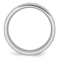Chisel Cobalt Satin and Polished Ridged Edge 8mm Band view 2