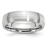 Chisel Cobalt Sterling Silver Inlay Satin 6mm Band view 1
