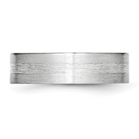 Cobalt Sterling Silver Inlay Satin 6mm Flat Band view 3