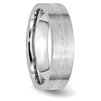 Cobalt Sterling Silver Inlay Satin 6mm Flat Band view 4