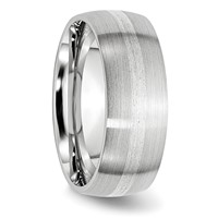 Chisel Cobalt Sterling Silver Inlay Satin 8mm Band view 4