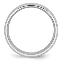 Chisel Cobalt Sterling Silver Inlay Satin and Polished Beveled Edge 8mm Band view 2