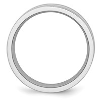 Cobalt Sterling Silver Inlay Satin 8mm Flat Band view 2
