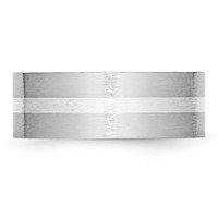 Cobalt Sterling Silver Inlay Satin 8mm Flat Band view 3