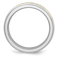 Chisel Cobalt 14K Gold Inlay Satin and Polished 6mm Band view 2