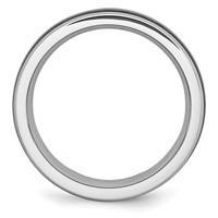 Chisel Cobalt Polished Black Carbon Fiber Inlay 8mm Band view 2