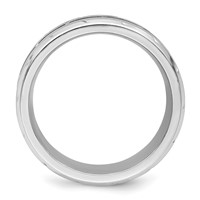 Chisel Cobalt Brushed and Polished Beveled 8mm Band view 2