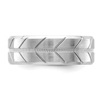 Chisel Cobalt Brushed and Polished Beveled 8mm Band view 3