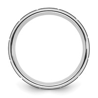 Chisel Cobalt Polished Band with Brushed Black IP-plated Grooved Center 8mm view 2