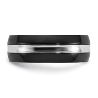 Chisel Cobalt Polished Black IP-plated 8mm Band view 3