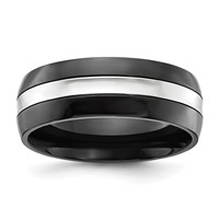 Chisel Cobalt Polished Black IP-plated 8mm Band view 1