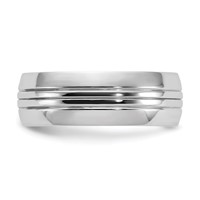 Chisel Cobalt Polished Grooved 8mm Band view 3