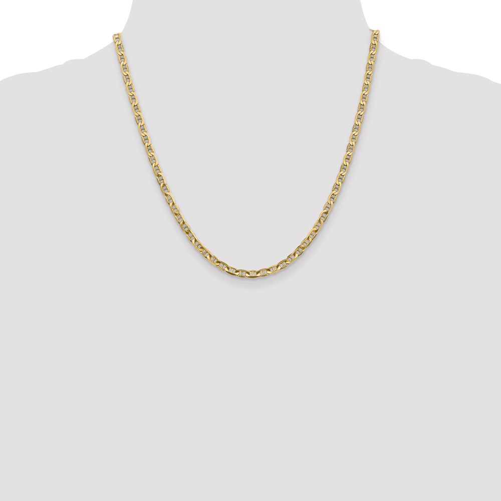 14K 20 inch 3.75mm Concave Anchor with Lobster Clasp Chain (CCA100-20)