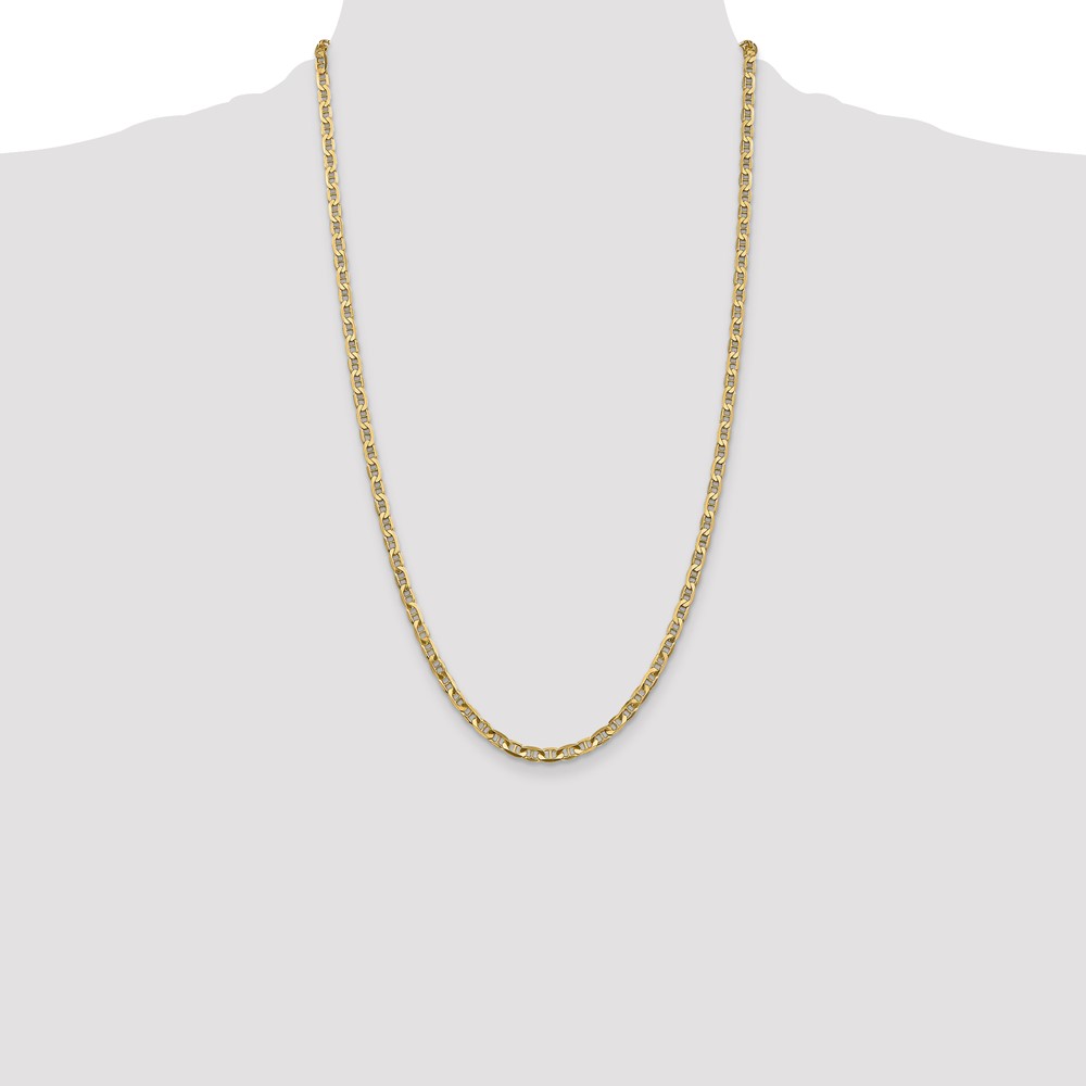 14K 26 inch 3.75mm Concave Anchor with Lobster Clasp Chain (CCA100-26)