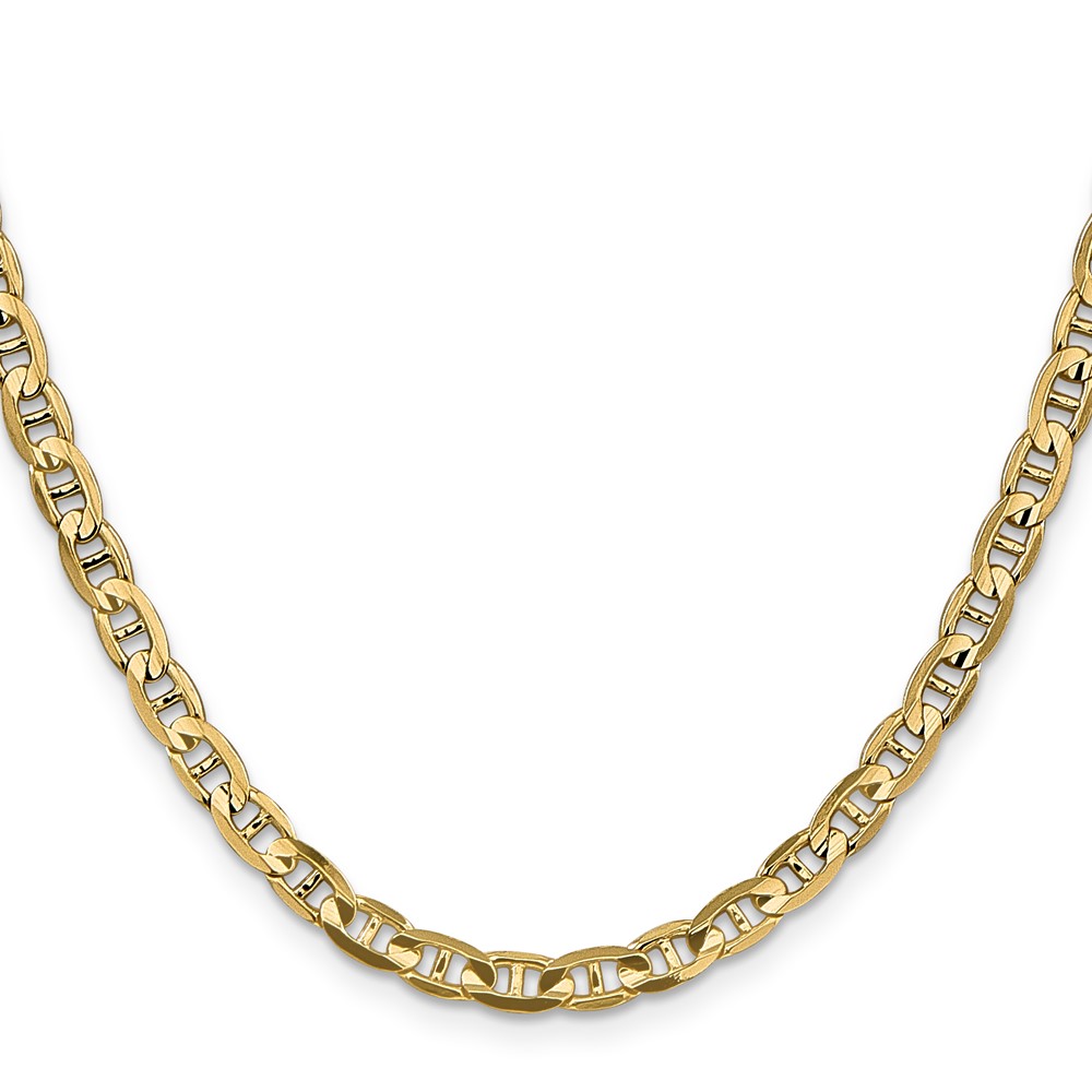 14K 22 inch 4.5mm Concave Anchor with Lobster Clasp Chain (CCA120-22)
