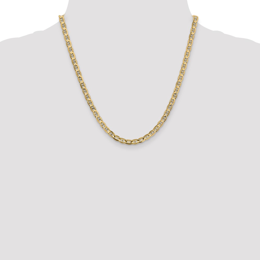 14K 20 inch 4.5mm Concave Anchor with Lobster Clasp Chain (CCA120-20)