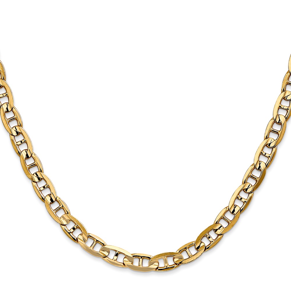14K 20 inch 5.25mm Concave Anchor with Lobster Clasp Chain (CCA140-20)