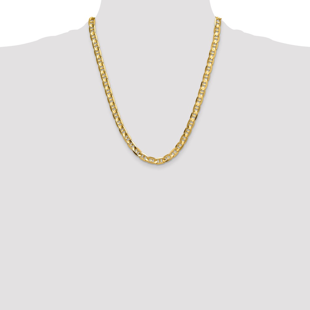 14k 8mm Concave Anchor Chain (CCA200-22)