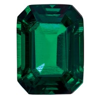 8x6mm Emerald Cut Lab Created Emerald view 1